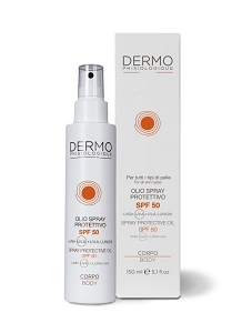 SPF 50 Olio Spray Protettivo Corpo - Olio spray ad alta protezione SPF 50, dalla texture trasparente, regala alla pelle una finitura vellutata, asciutta e senza effetto unto.