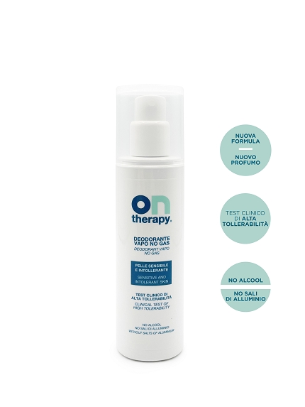 DEODORANTE - Ontherapy® Deodorante VAPO NO GAS dalla texture acquosa ad alta tollerabilità testata sulla pelle sensibile e intollerante.