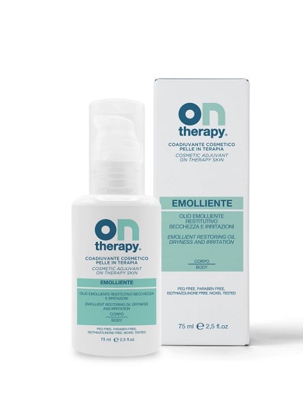 EMOLLIENTE - L’olio Ontherapy® Emolliente è una preziosa miscela di burri e oli vegetali, attentamente bilanciata per un effetto nutriente, antiossidante e rigenerante sulla pelle.
